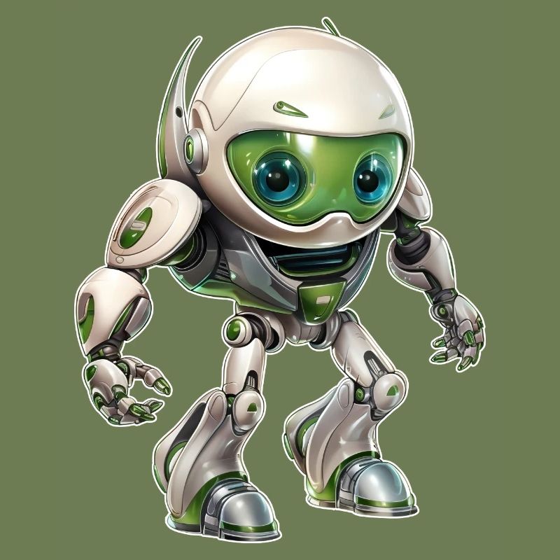 Drôle de robot Android de la galaxie Pegasus