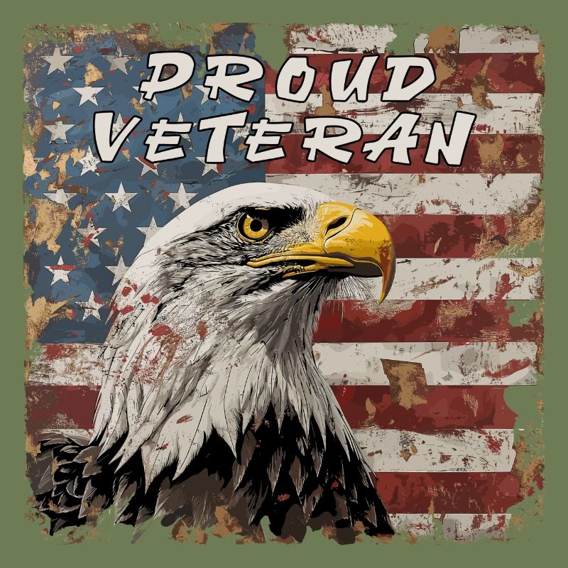 Fier drapeau vétéran US Eagle Patriot