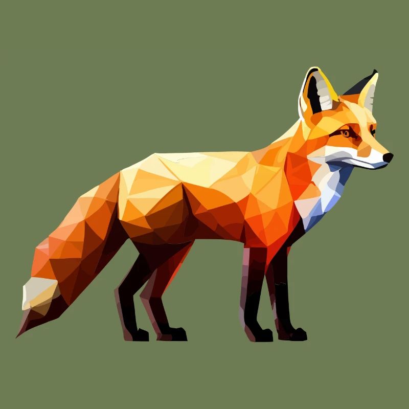 Fuchs, Polygon Art Design