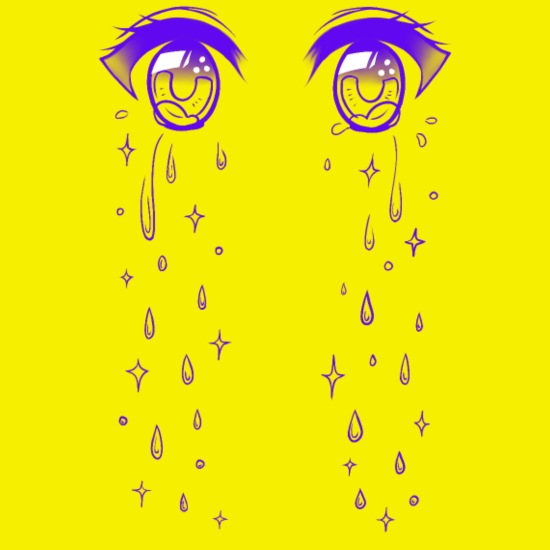 Ojos de anime llorando' Camiseta hombre | Spreadshirt