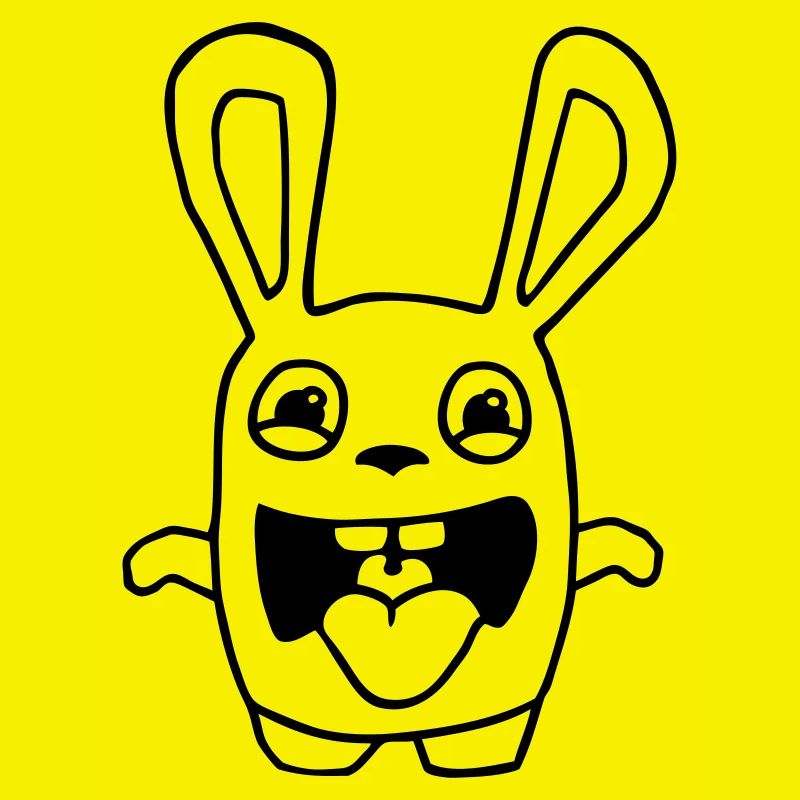 drawing cute rabbit stupid comic style cartoon fun
