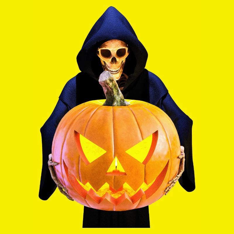 Sensenmann feiert Halloween