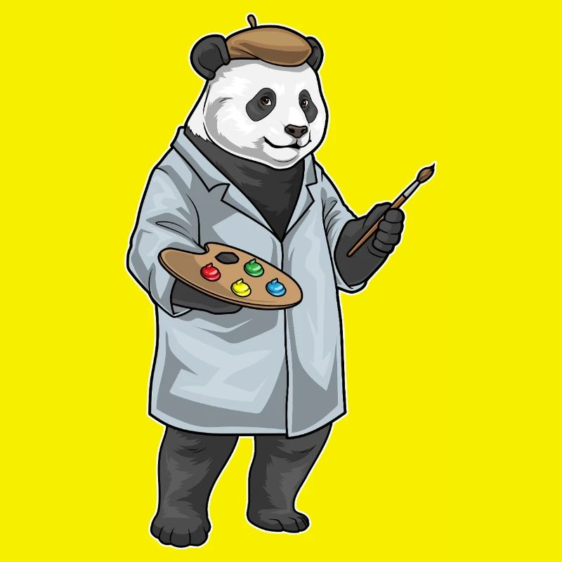 Panda Maler Pinsel Malen