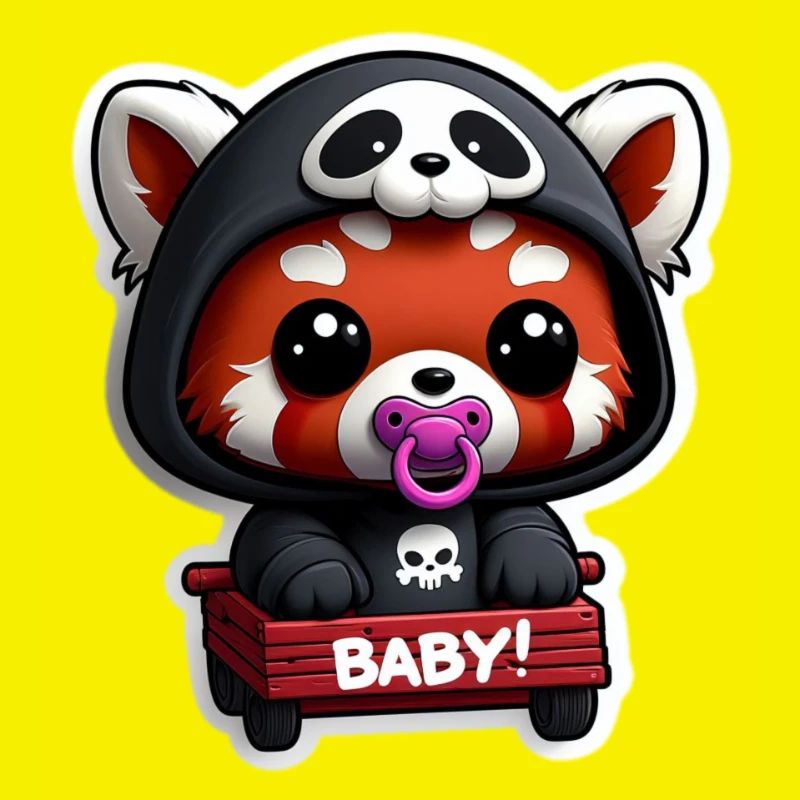 Panda bébé en capuche noir