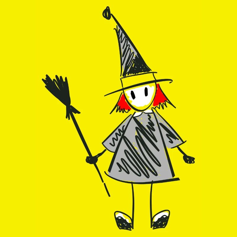 stylized witch design