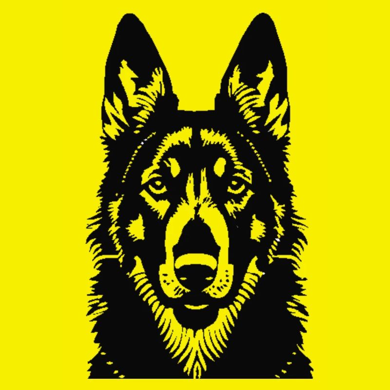 Schäferhund Kopf Silhouette