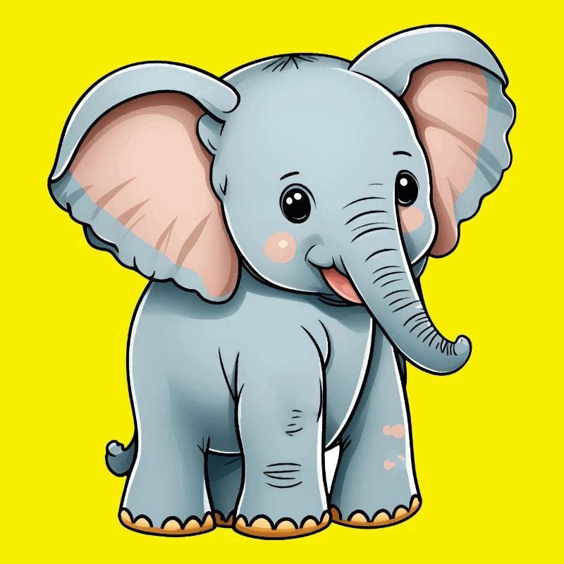 Total niedlicher Elefant