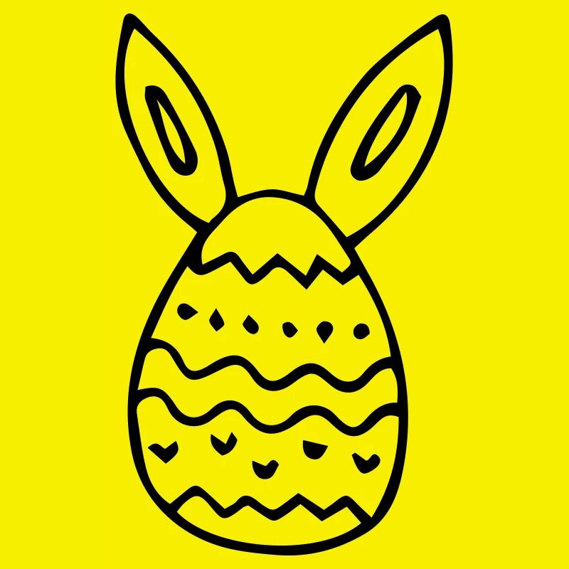 Œuf de Pâques avec oreilles de lapin idée cadeau de Pâques