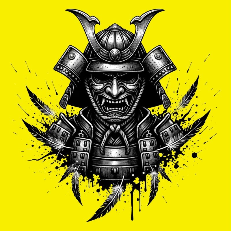 Shadow Samurai Ink Mask Design