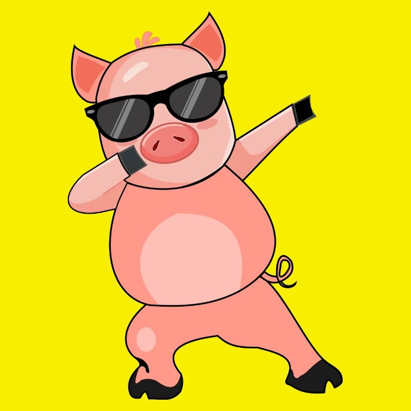 Pig Dabbing Vector Cool