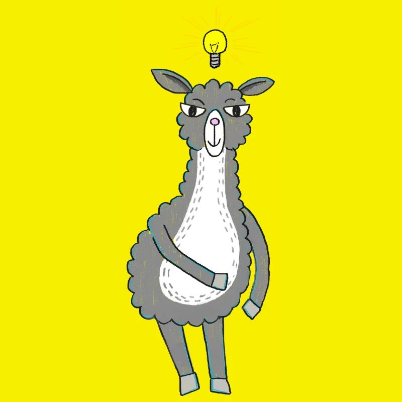 Lama hat eine Idee