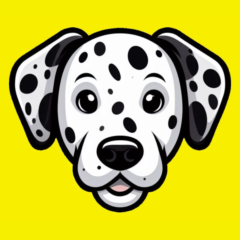 Dalmatian head in comic style
