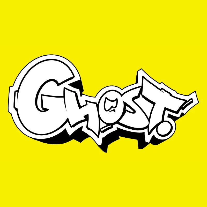 Ghost Graffiti Stil Typografie Design