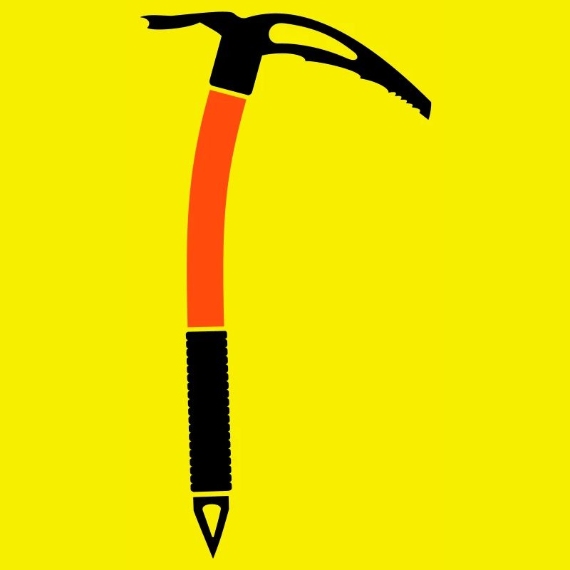 Ice axe three-color vector