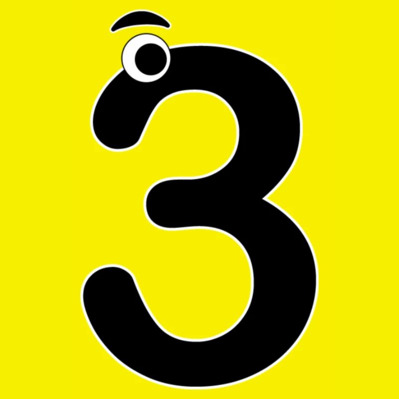 Number Three 3 Kids Birthday Learn Math