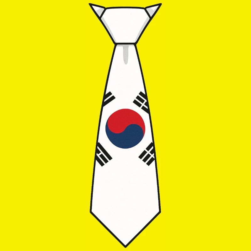 Cravate sud-coréenne – Conception du drapeau