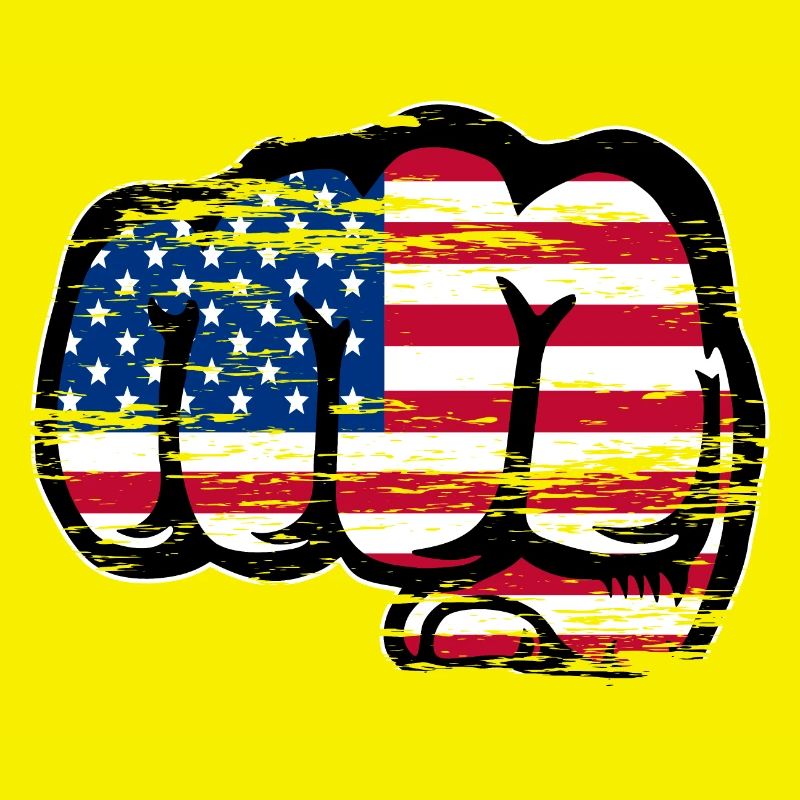 Drapeau des États-Unis Poing à main utilisé