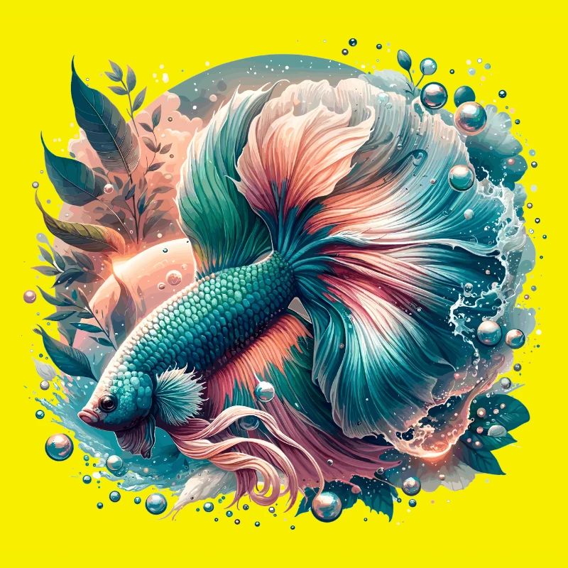 Betta splendens, poisson coloré