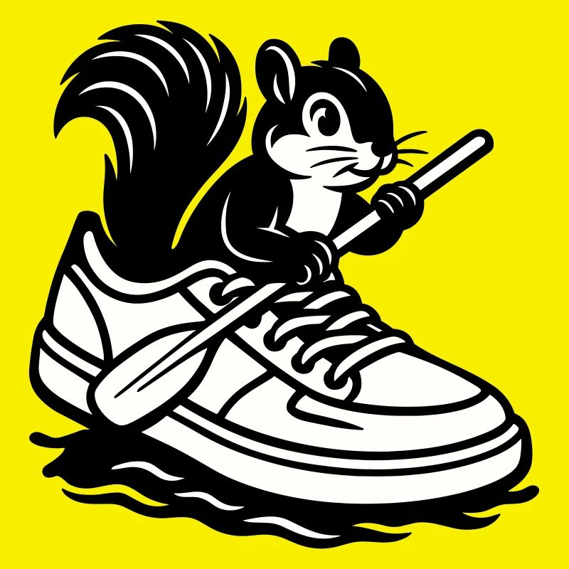 Écureuil en baskets !
