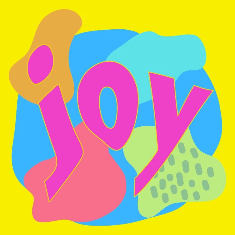 Lebendige Joy-Expression im Pop-Art-Stil
