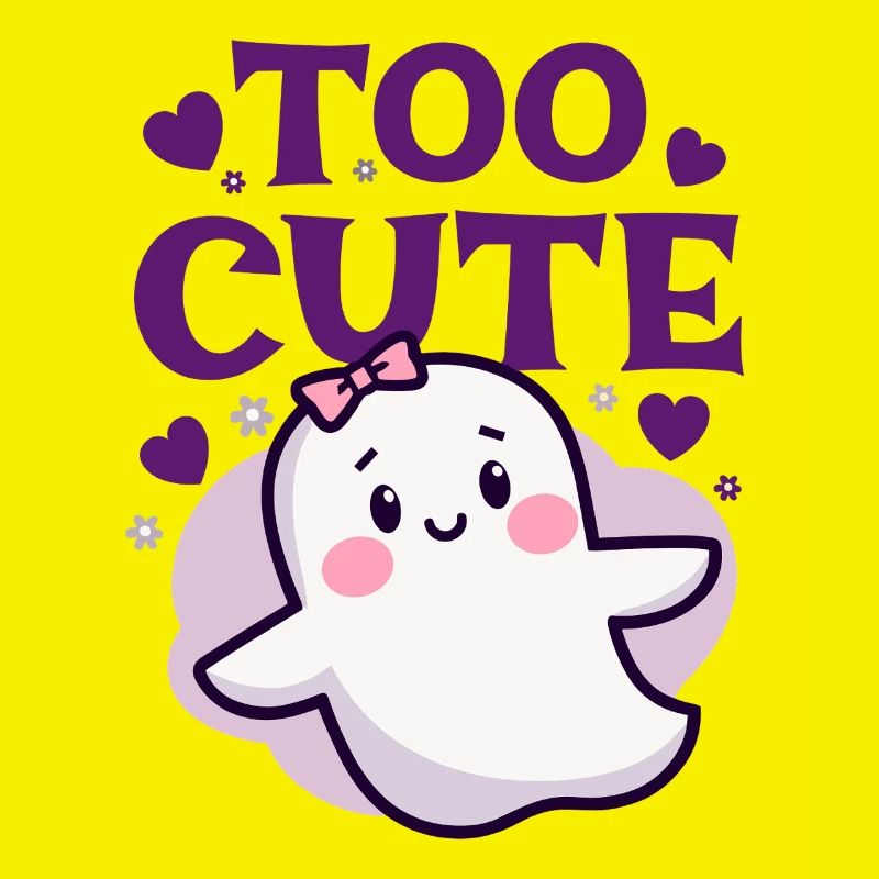 Too Cute Ghost - Cute Ghost Saying