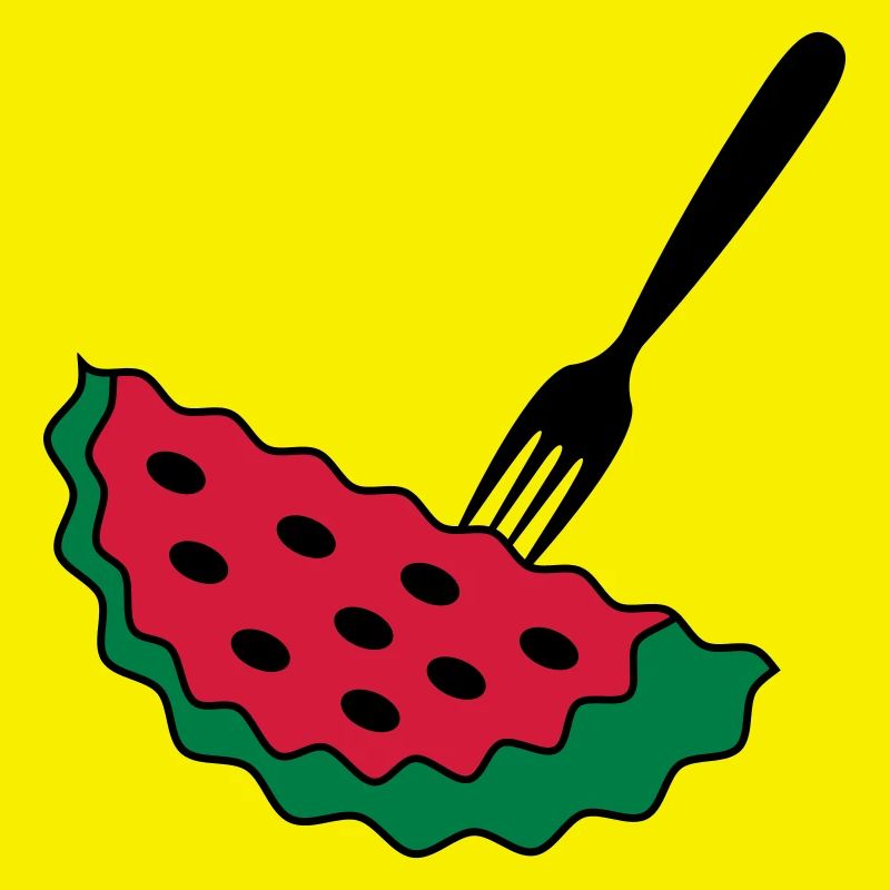 Melone mit Gabel