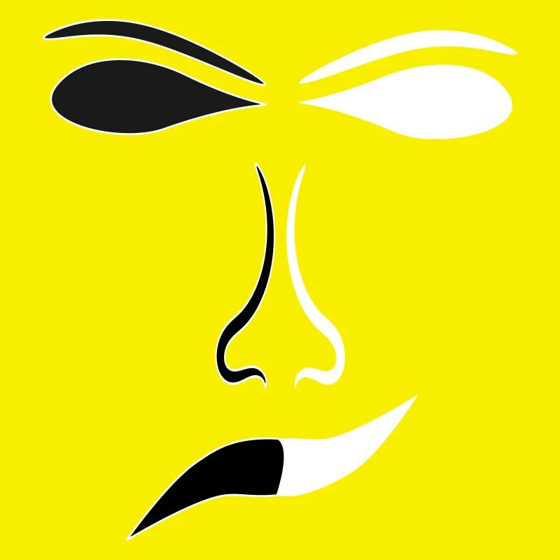 Masque de contraste abstrait pour les lignes du visage
