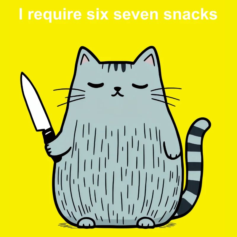 6-7 Internet Meme 6 7 Snack Cat