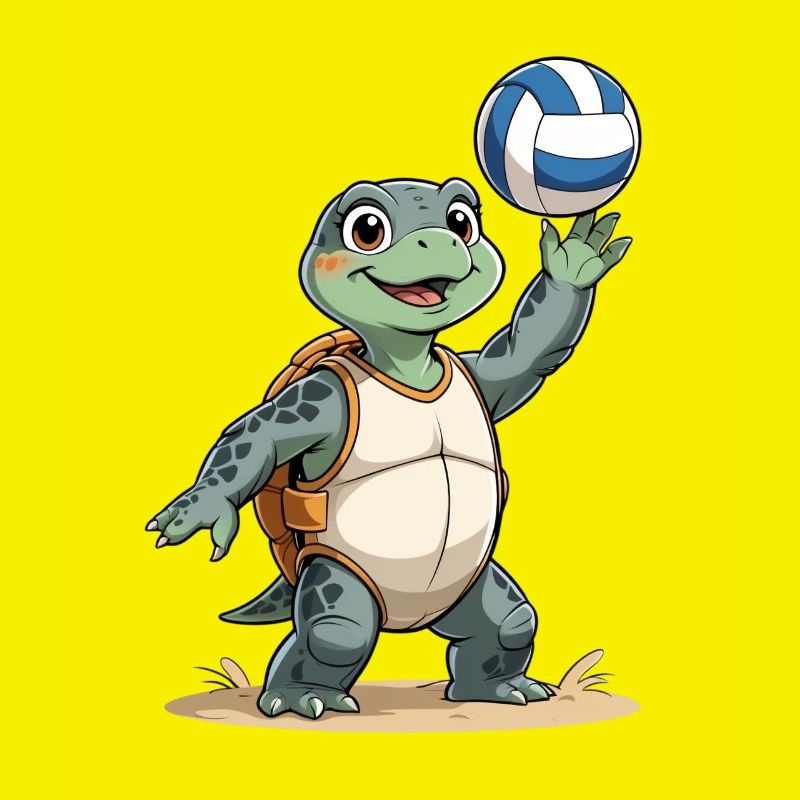 Volley-Turtle with backpack