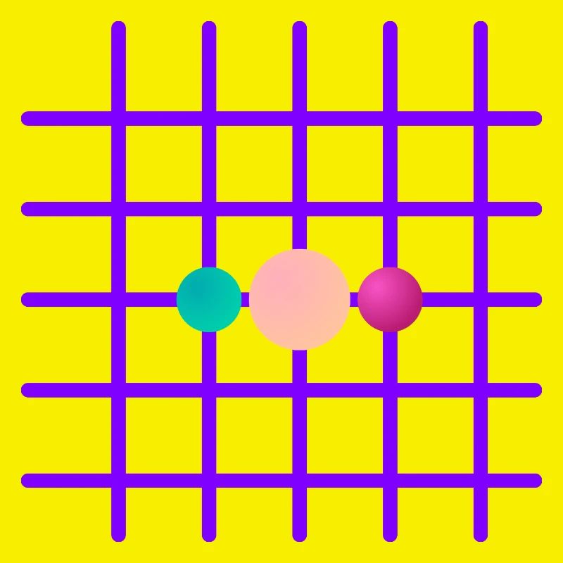 Neon Grid Three-Ball