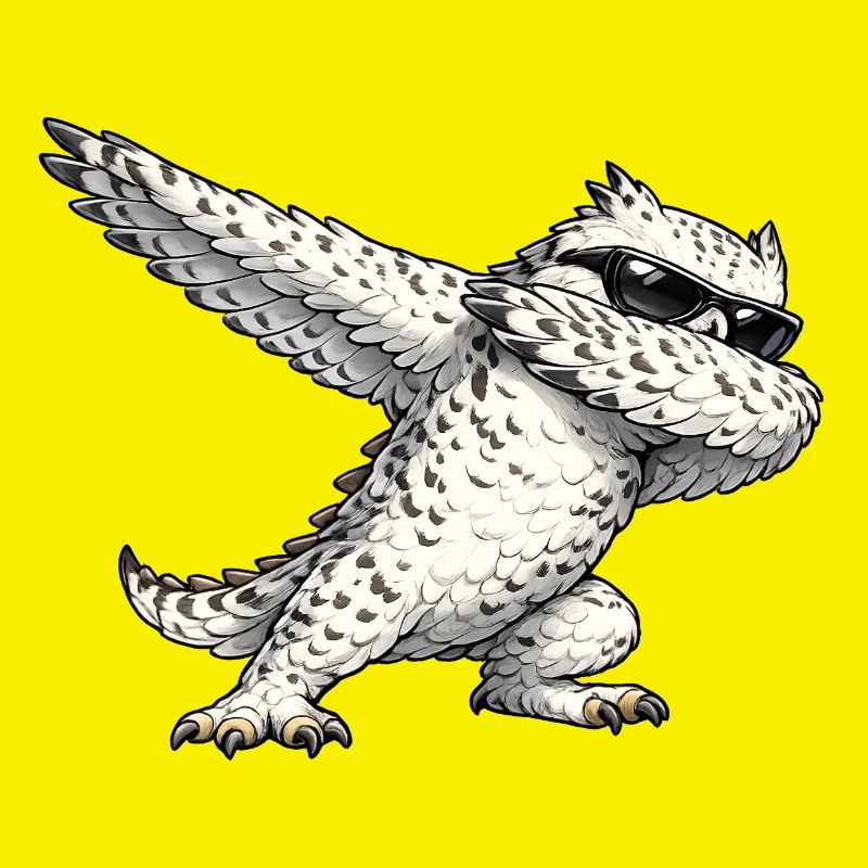 Dabbing Schneeeule