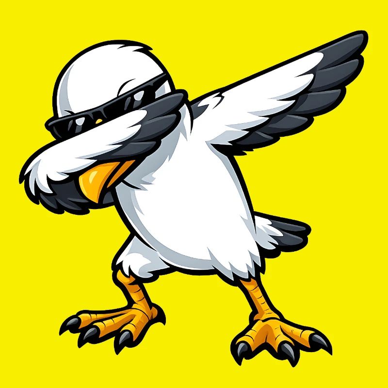 Dabbing Möwe
