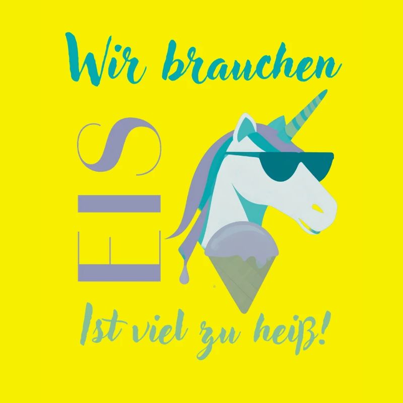 Wir brauchen Eis Einhorn Sommerdesign