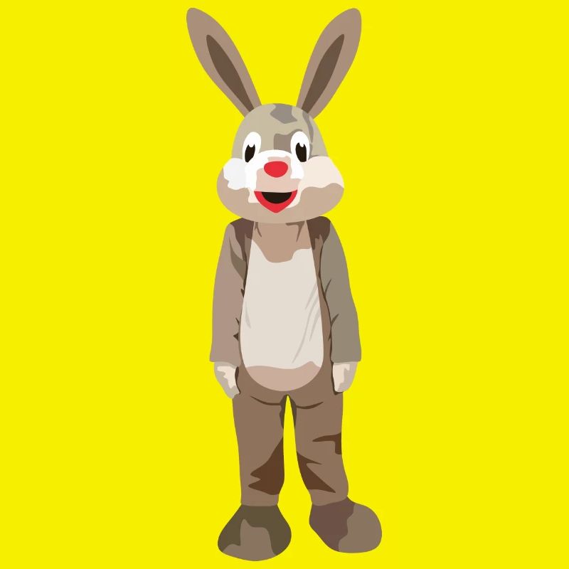 Bunny with a red nose - a funny Easter bunny