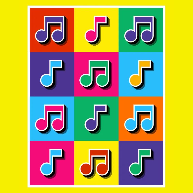 Pop Art Music Notes Mosaic