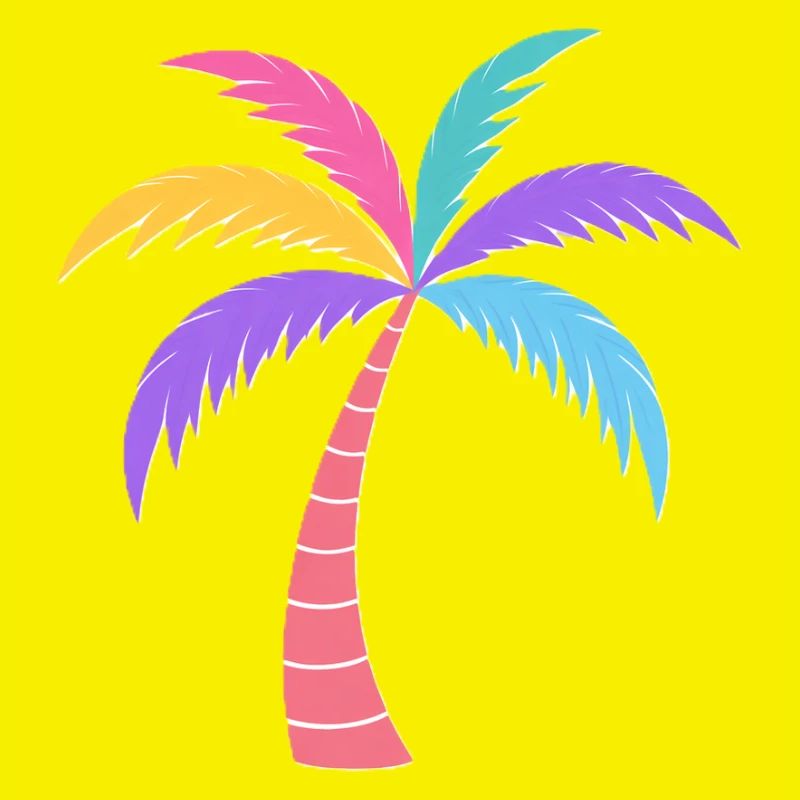 Bunte Palme Regenbogenfarben