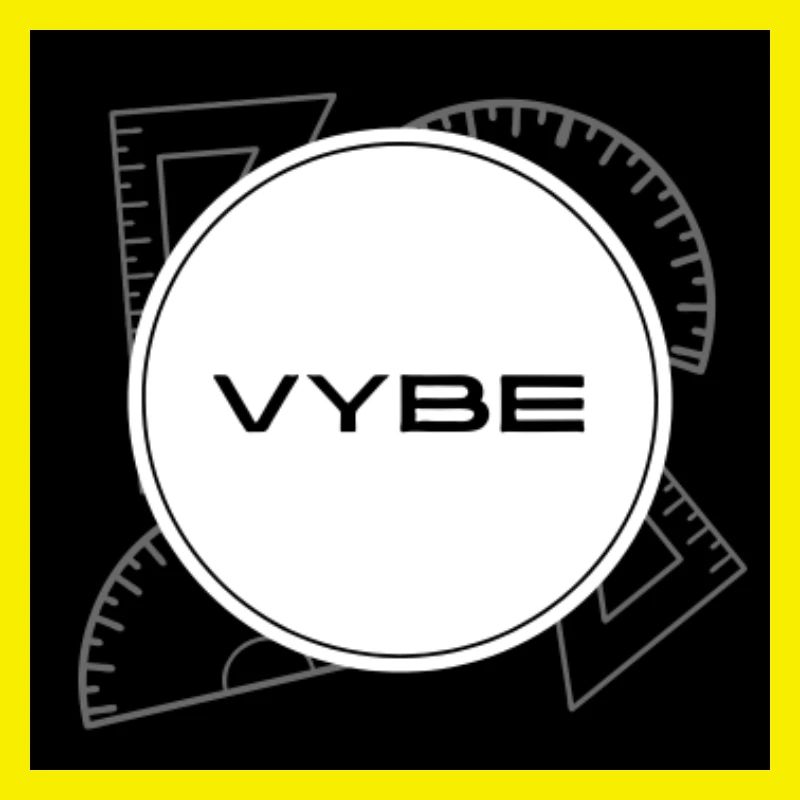 Tech-inspired VYBE graphic design
