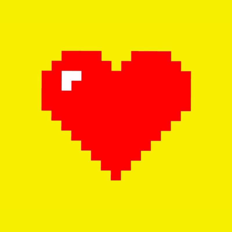 Coeur pixel rouge petit