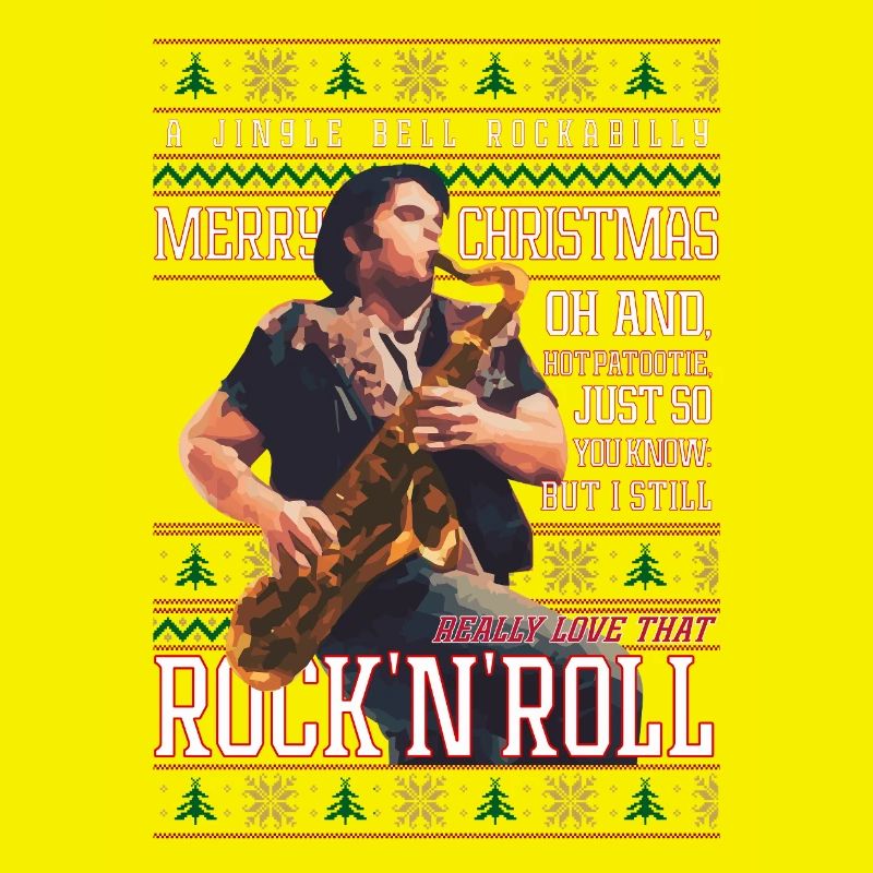 Rockabilly-Weihnachts-Rock'n'Roll-Hässlicher Weihnachtspullover
