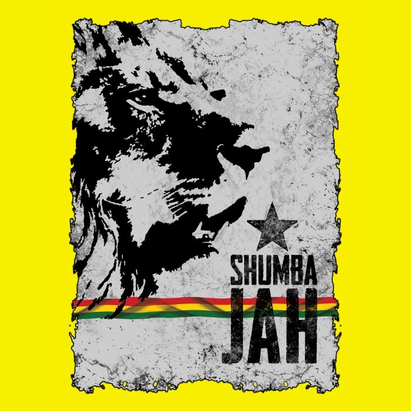 Visage de lion avec drapeau reggae