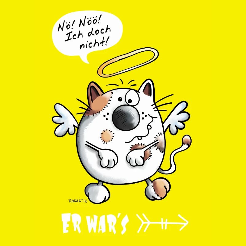 Er war's - Katze - Katzen - Engel - Comic