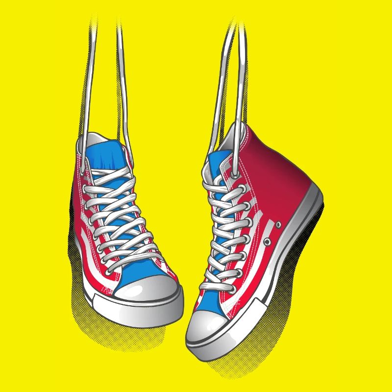 Baskets et lacets de chaussures