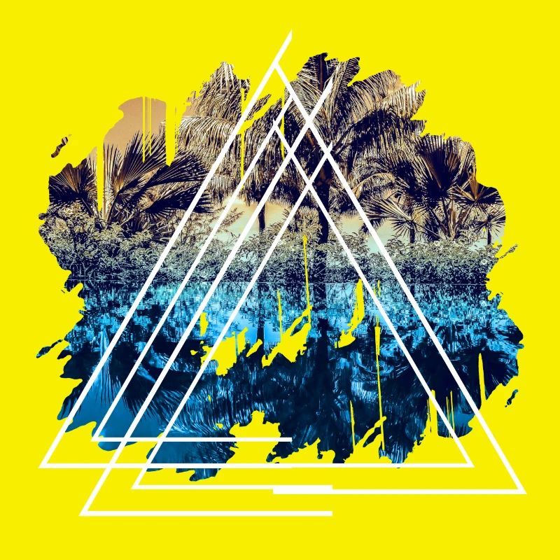 Vacation landscape triangular shape gift