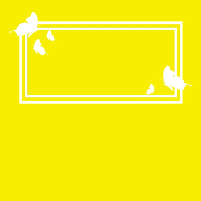 Rectangular frame with butterflies