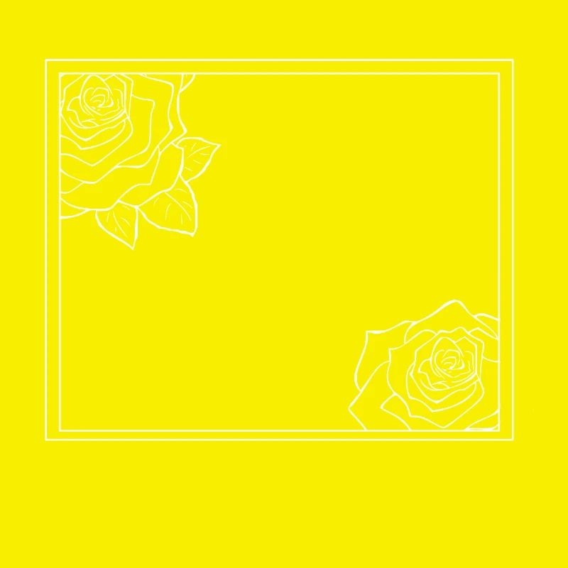 Rectangular frame with roses