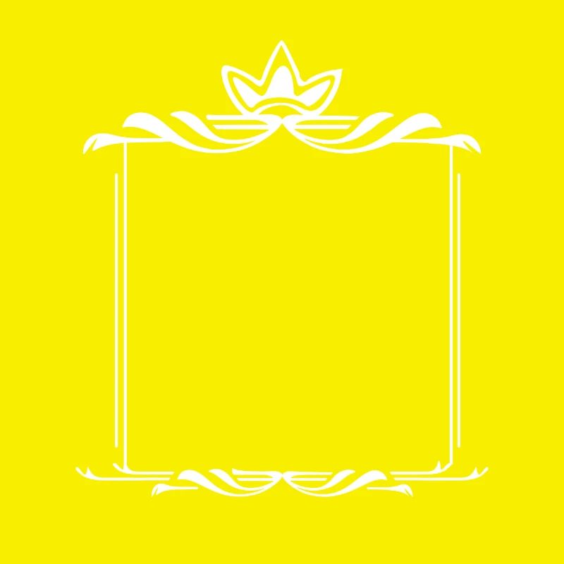 Frame with crown Square ornaments