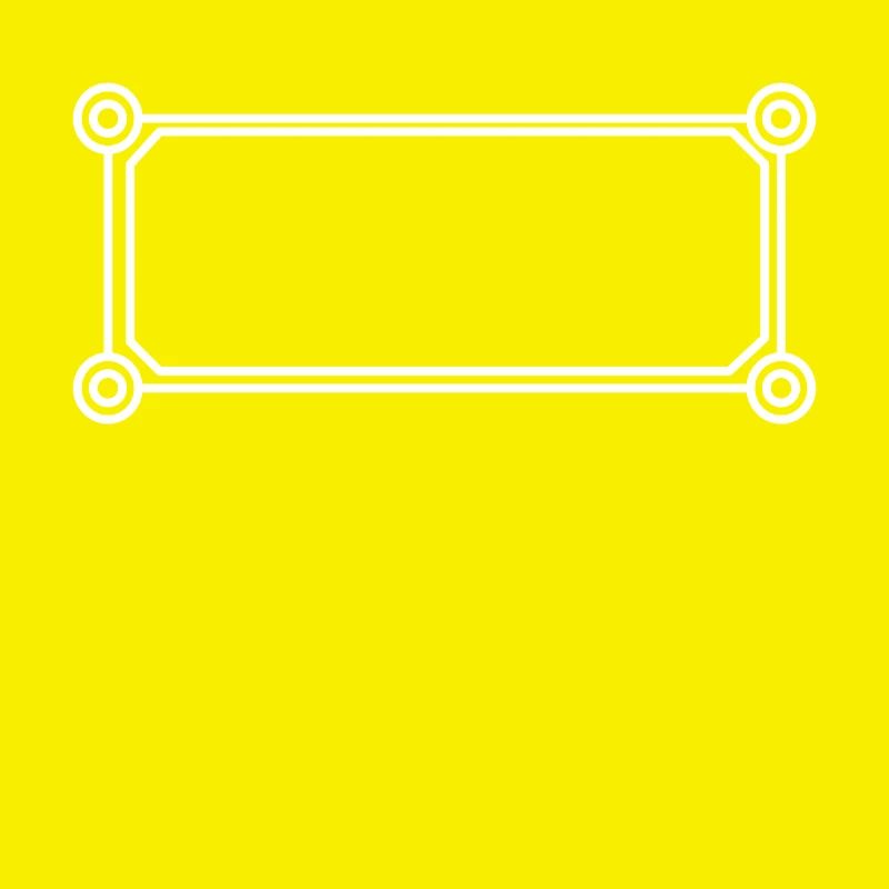 Rectangle with circles frame in white