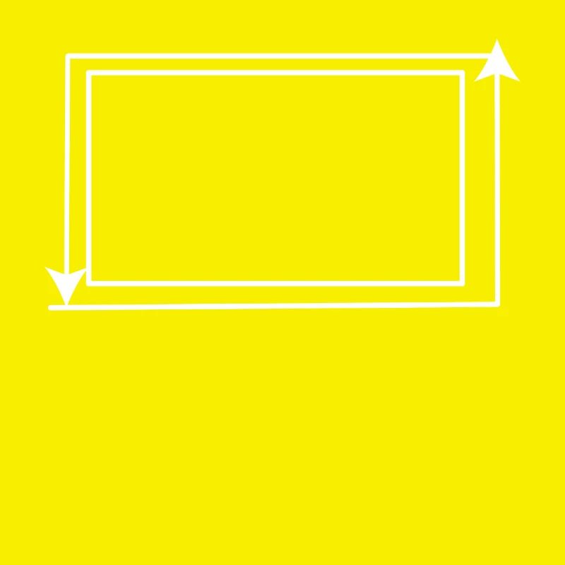 White Arrow Frame Rectangular