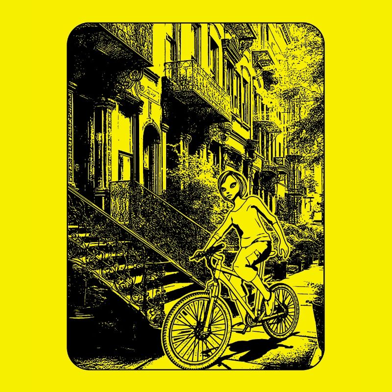 Image de bande dessinée de New York : un design distinctif pour les motards