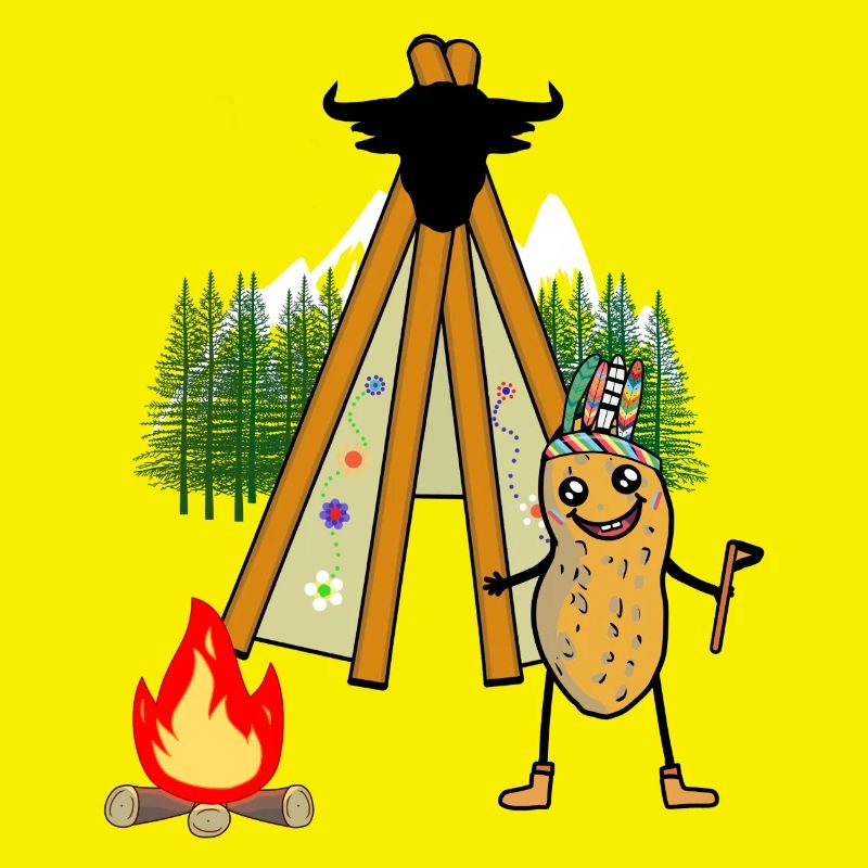 Teepee Peanut Wild West Campfire Warrior Nut